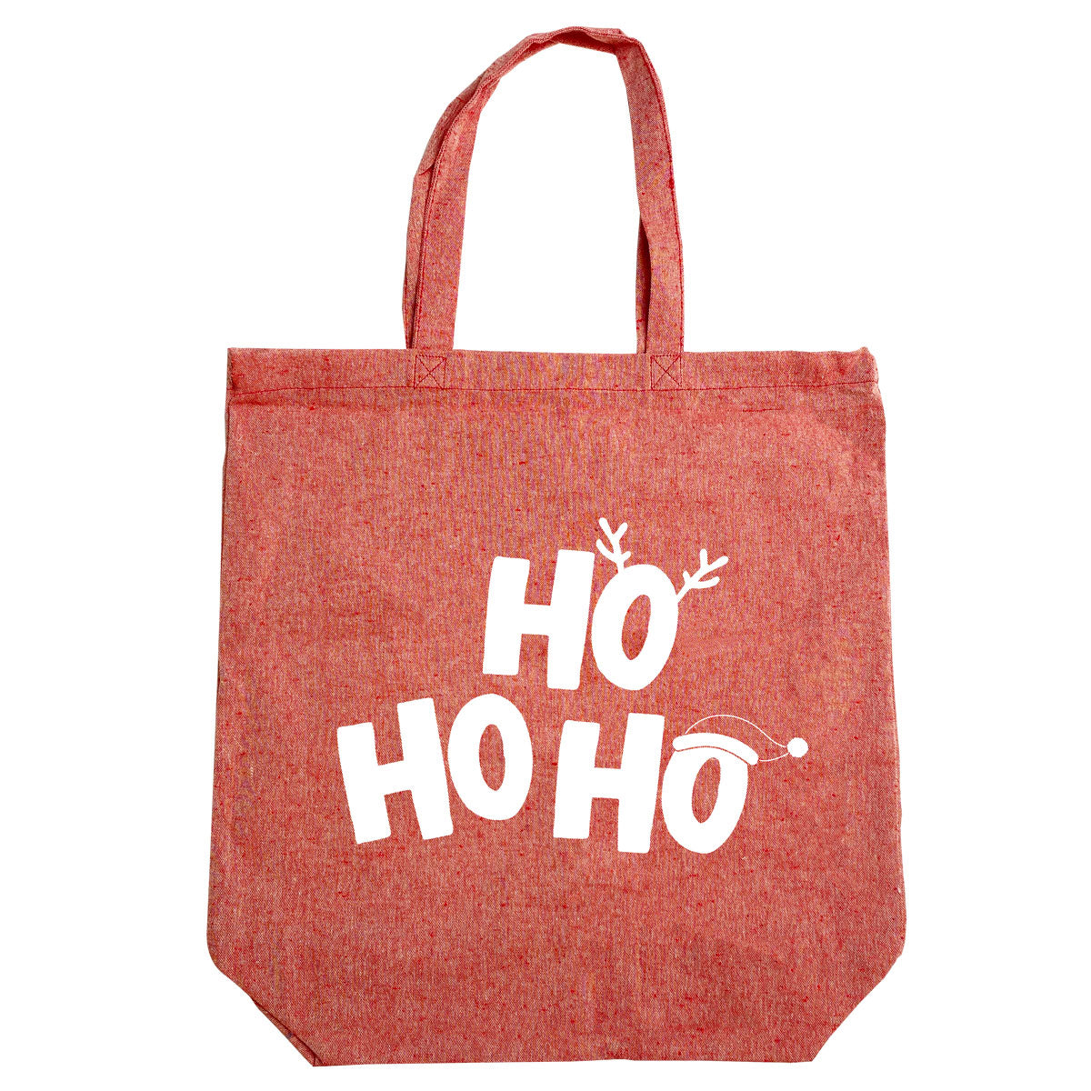 Gerecycled katoenen kersttassen "Ho Ho Ho"