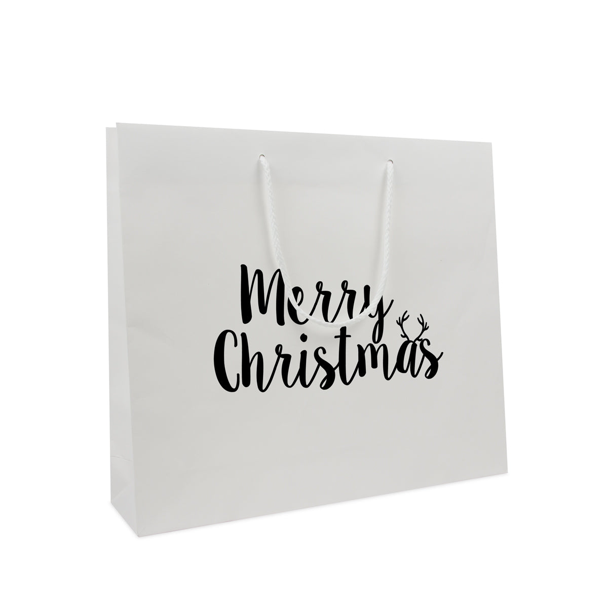 Kraft papieren kersttassen "Merry Christmas"