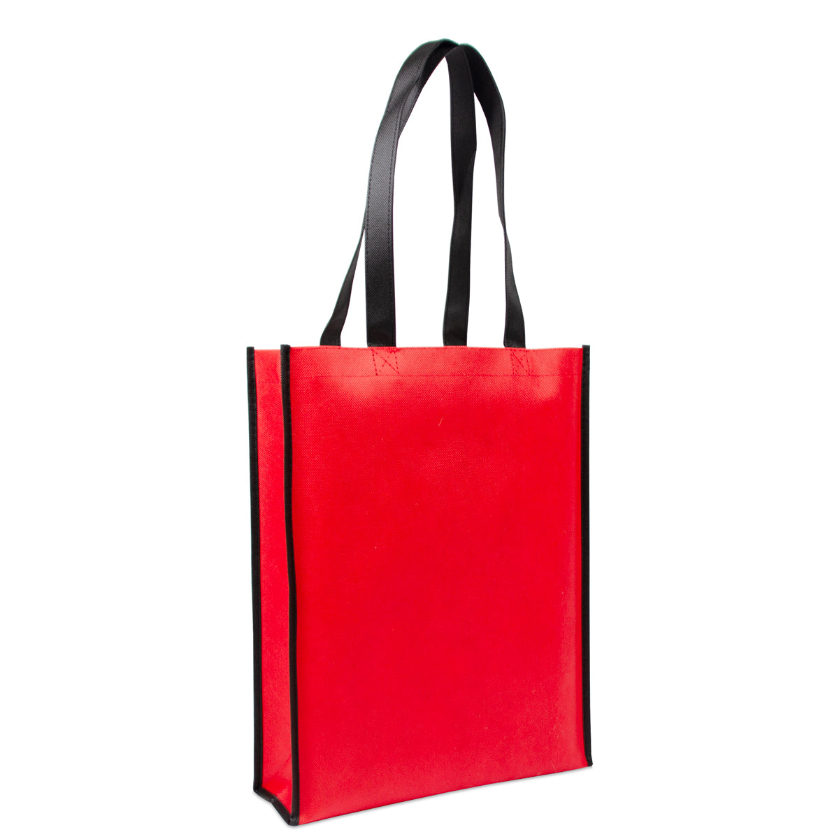 Non-woven shoppers Rood/zwart duotone