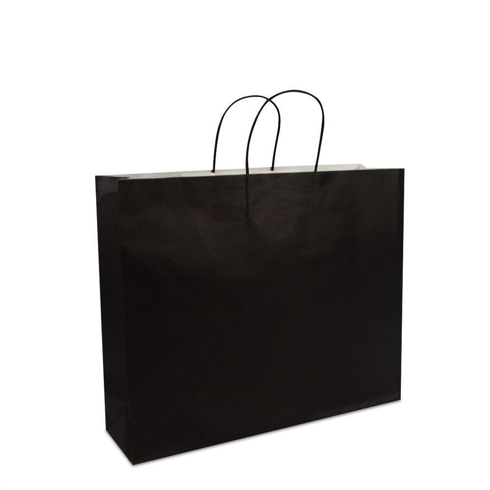 Luxe twisted papieren tas met bodemkarton