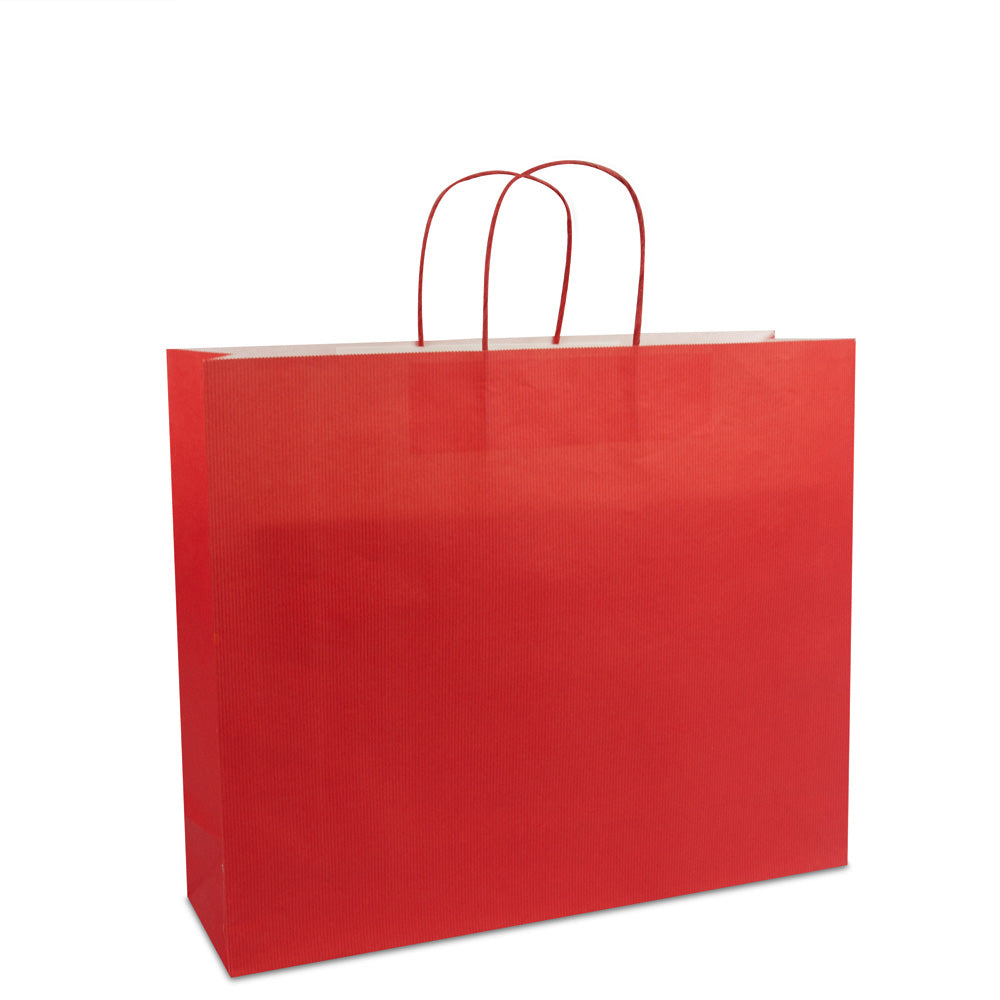 Luxe twisted papieren tas met bodemkarton