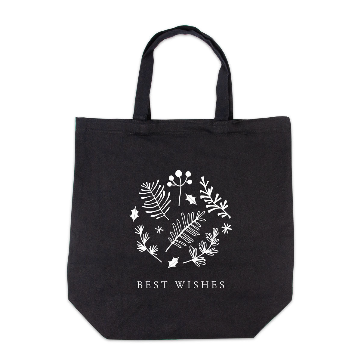 Kerst tote bags canvas "Best Wishes"