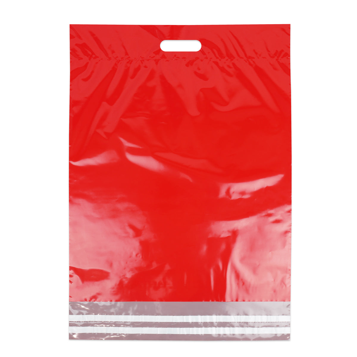 Verzendtassen plastic met handgreep en retourstrip