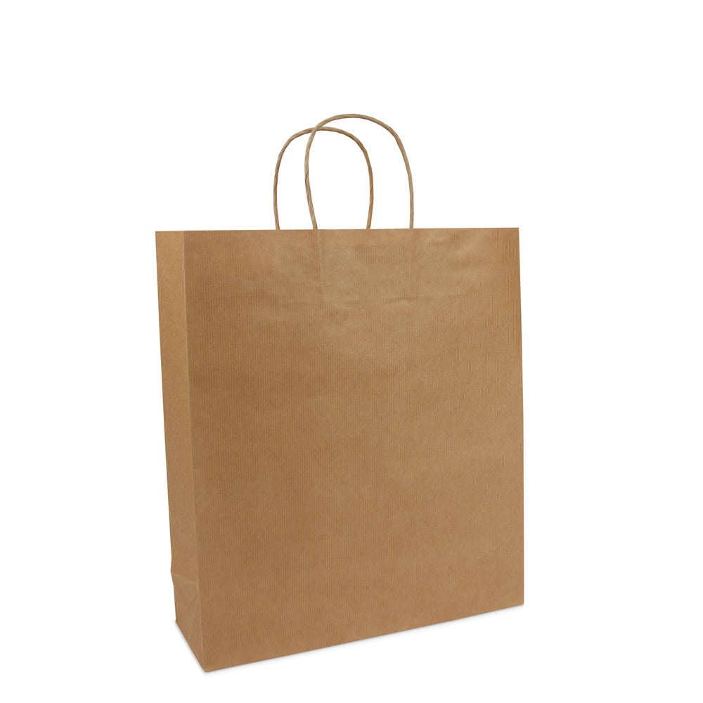 Luxe twisted papieren tas met bodemkarton