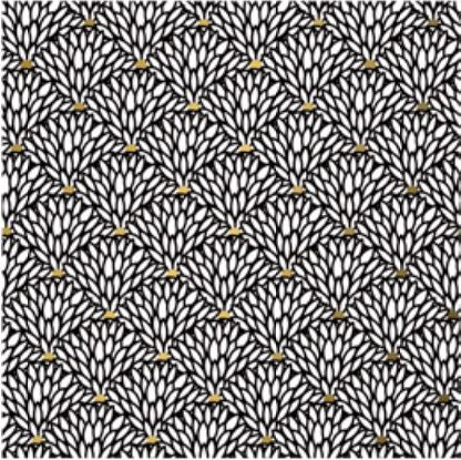 Coated inpakpapier Dahlia dessin