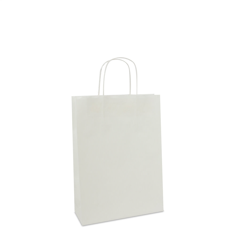 Luxe twisted papieren tas met bodemkarton