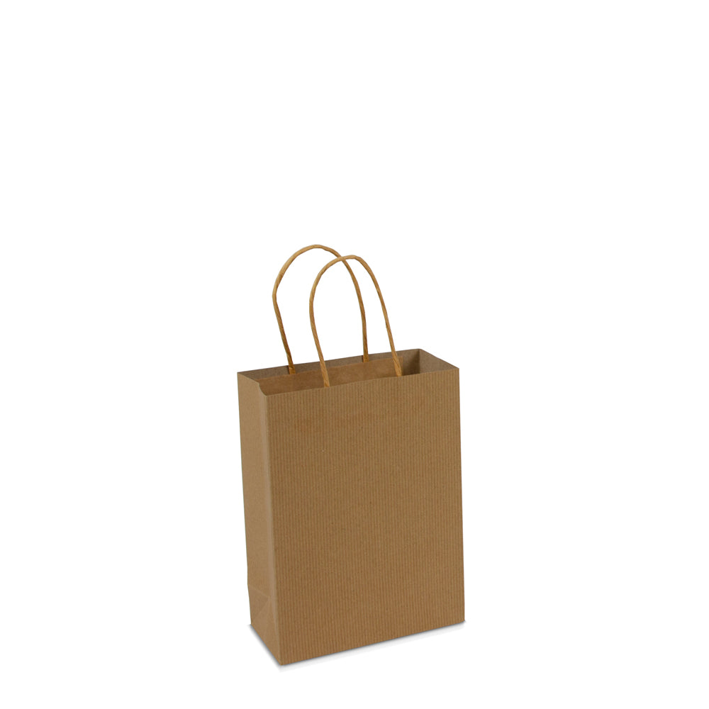 Luxe twisted papieren tas met bodemkarton
