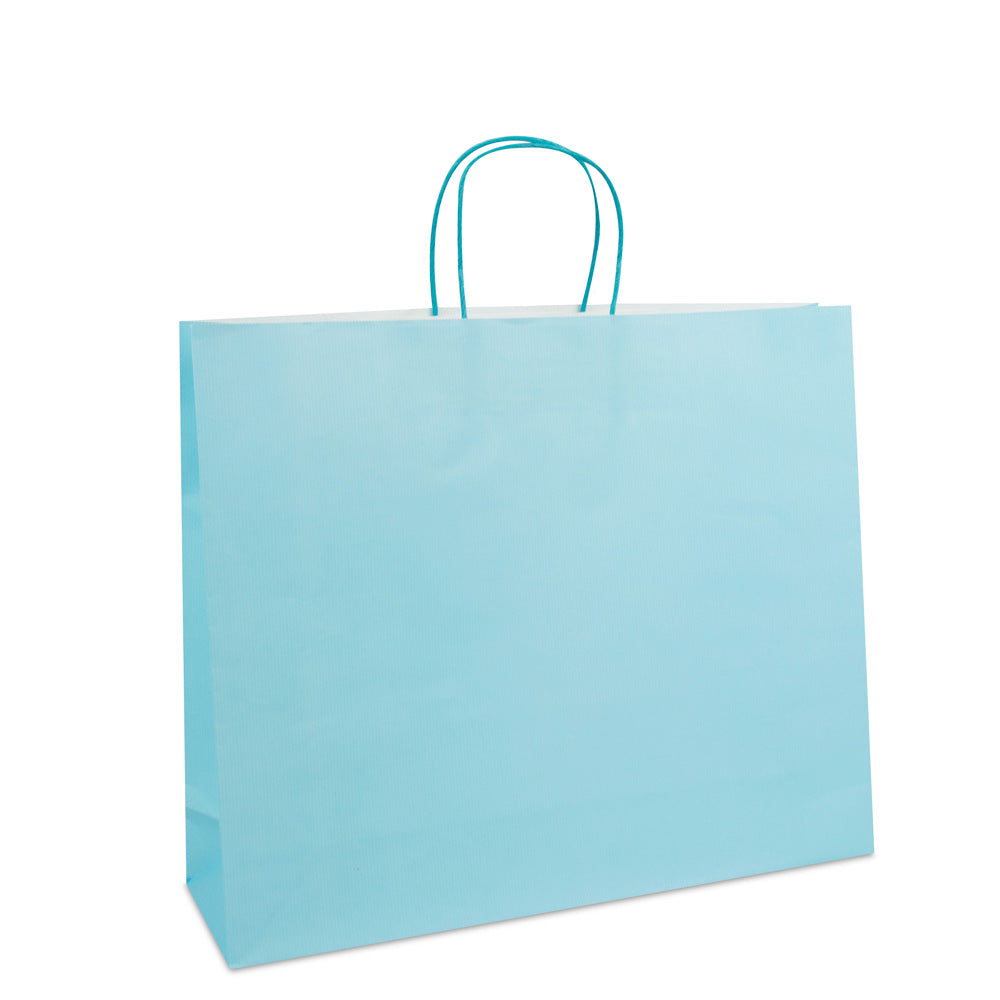 Luxe twisted papieren tas met bodemkarton