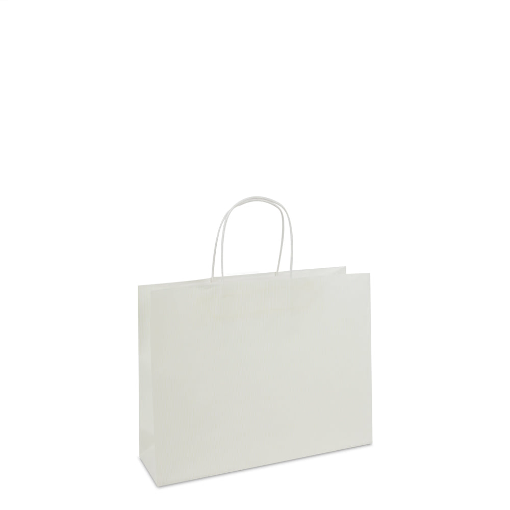 Luxe twisted papieren tas met bodemkarton
