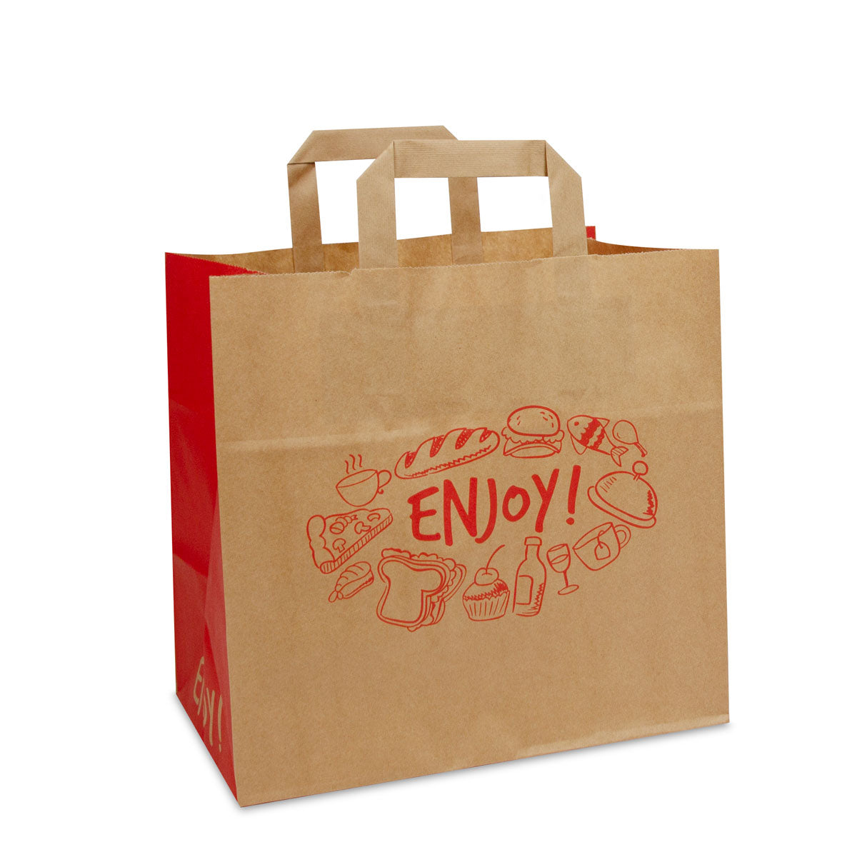 Papieren take away tassen Enjoy bruin