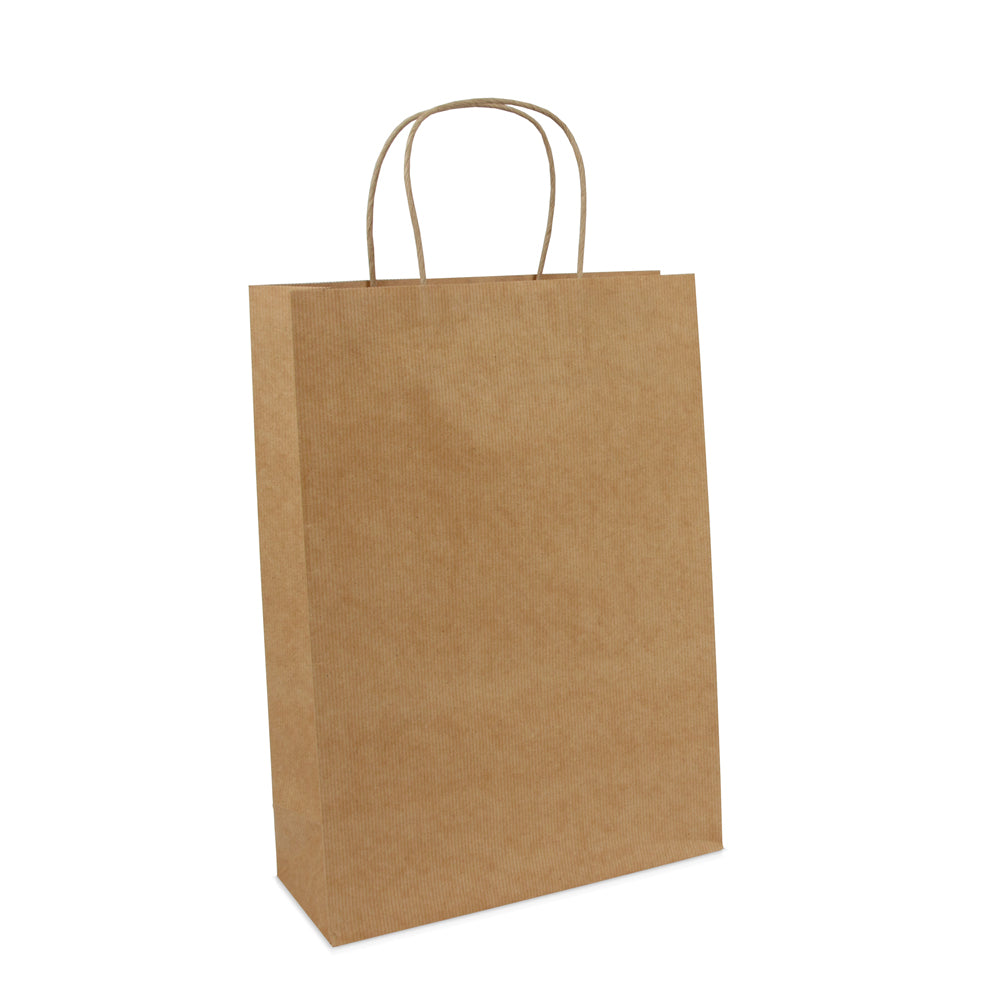 Luxe twisted papieren tas met bodemkarton