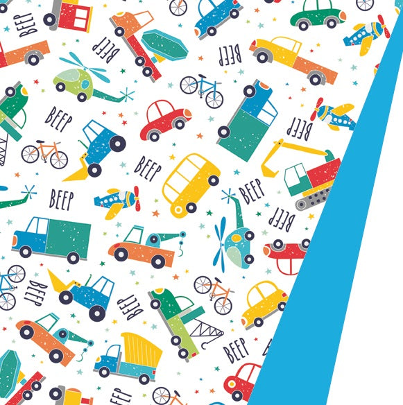 Coated inpakpapier - Wings en wheels dessin