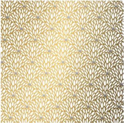 Coated inpakpapier Dahlia dessin