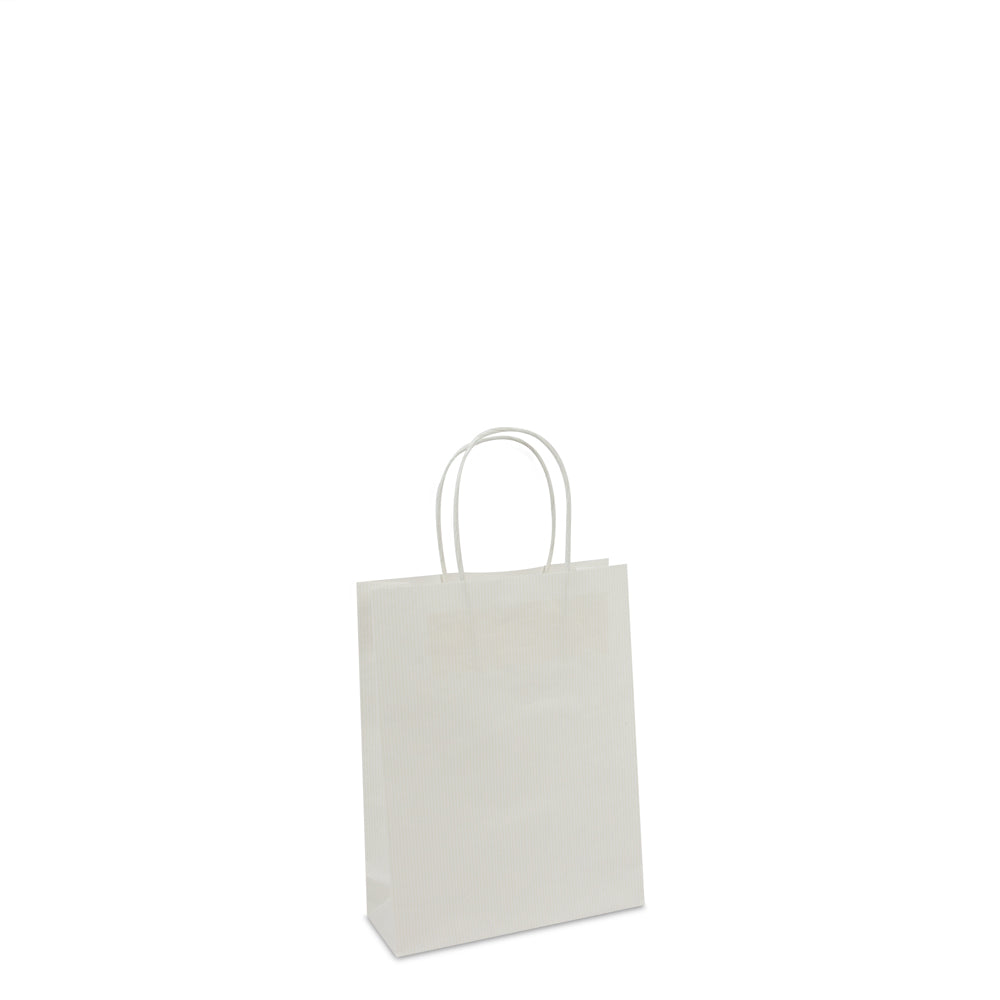 Luxe twisted papieren tas met bodemkarton