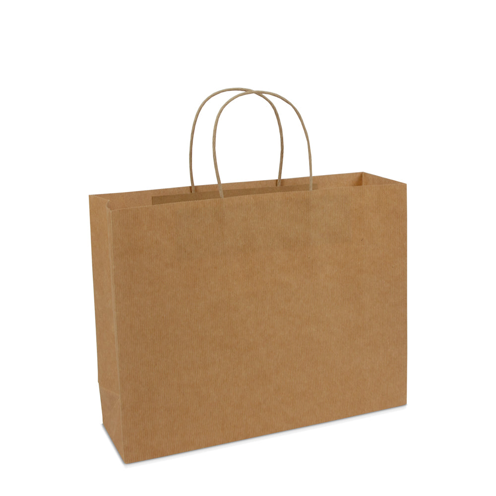 Luxe twisted papieren tas met bodemkarton
