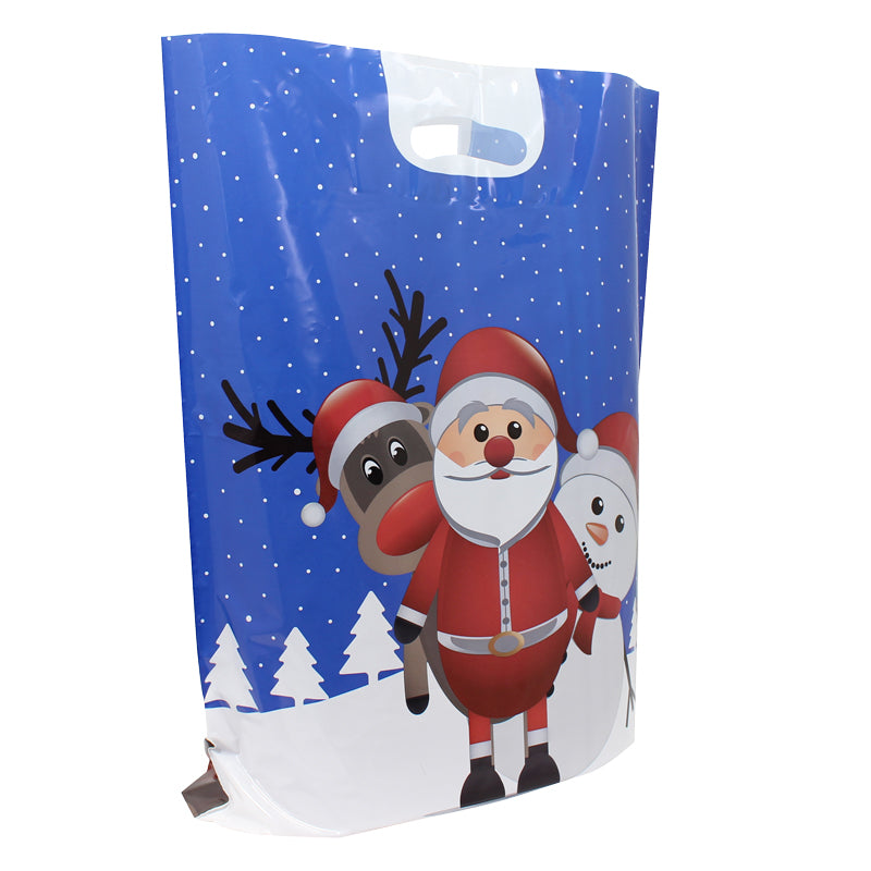 Plastic kersttassen "Christmas Friends"