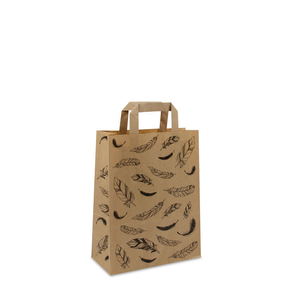 Kraft tassen FSC® Veertjes