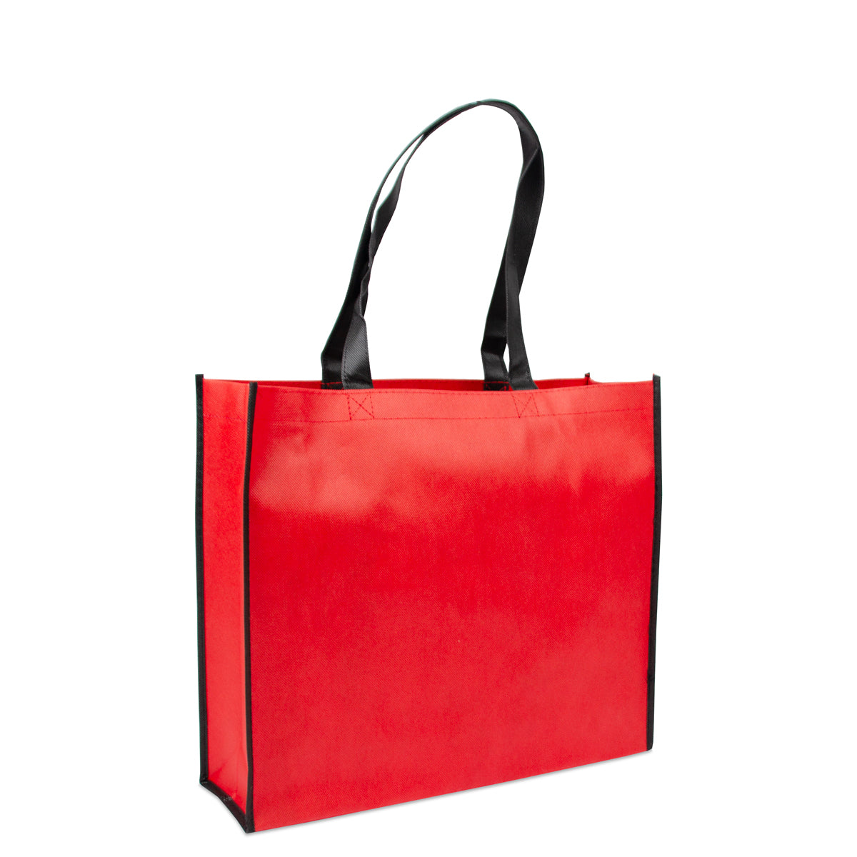 Non-woven shoppers Rood/zwart duotone
