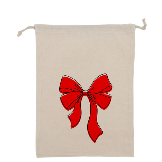 Kerst katoenen geschenkzakjes Ribbon