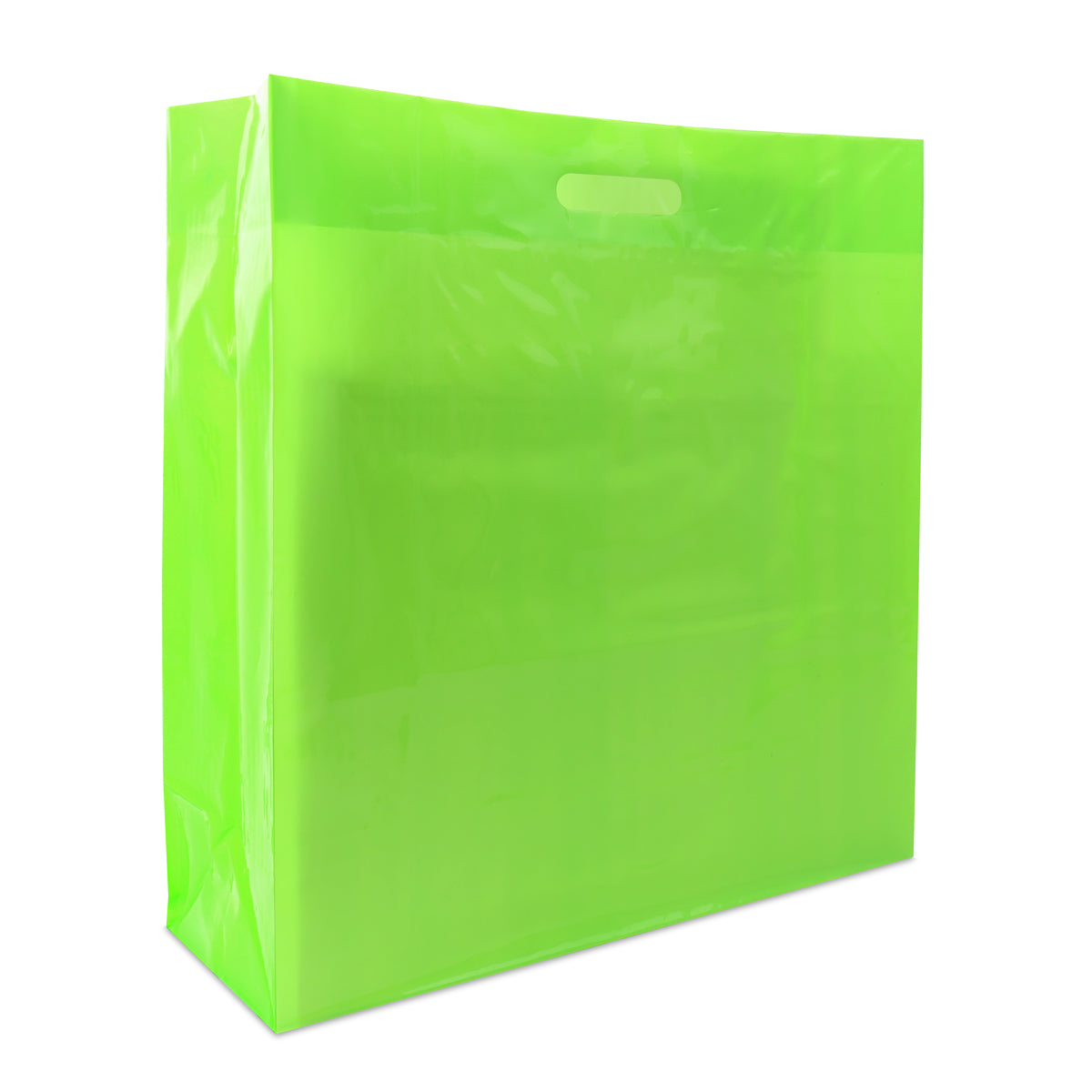 Plastic clear tassen met blokbodem helder