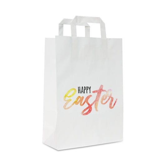 Pasen papieren draagtassen "Happy Easter"