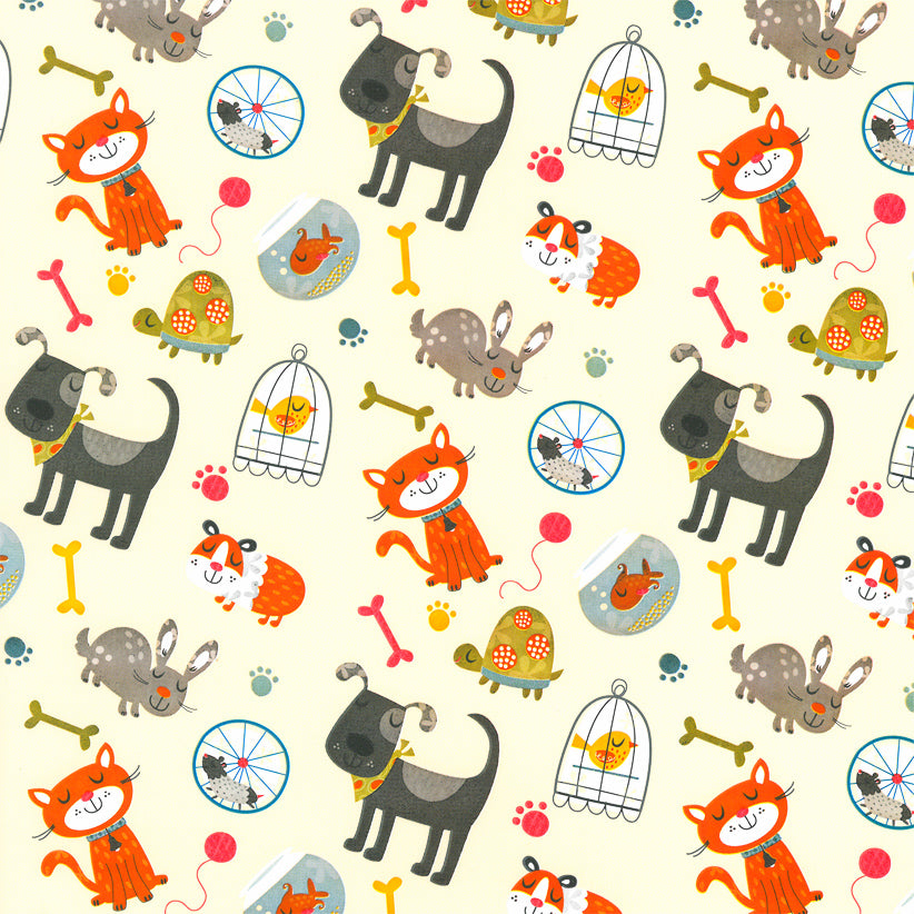 Coated inpakpapier Dieren dessin