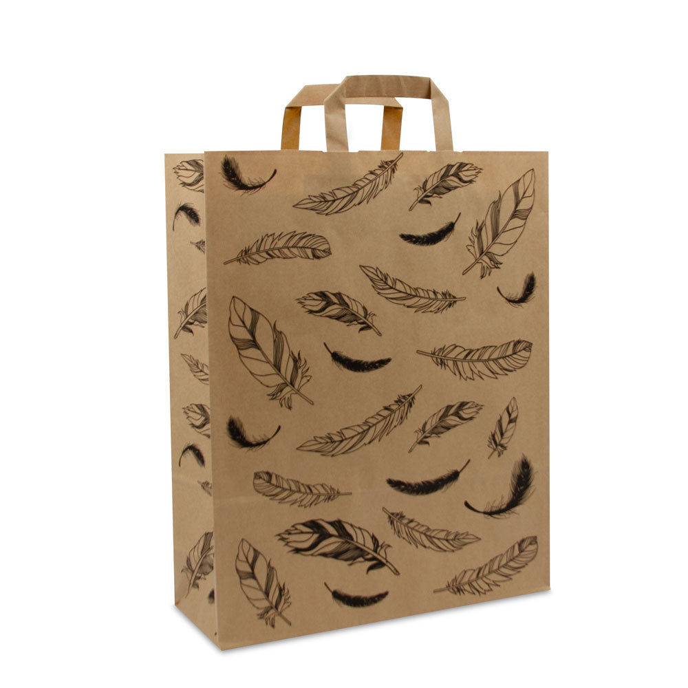 Kraft tassen FSC® Veertjes