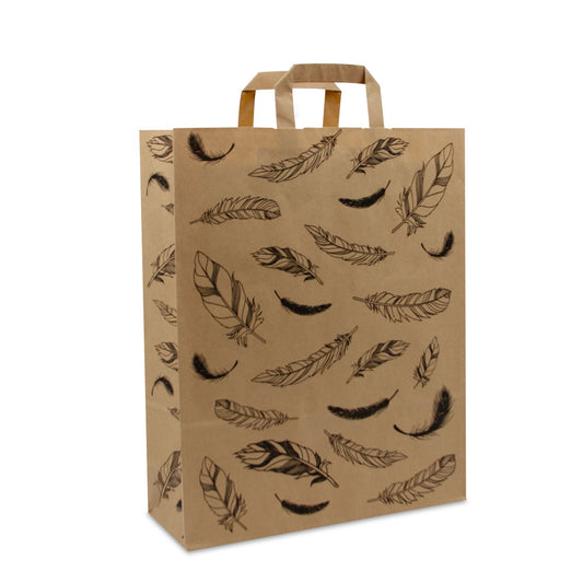 Kraft tassen FSC® Veertjes