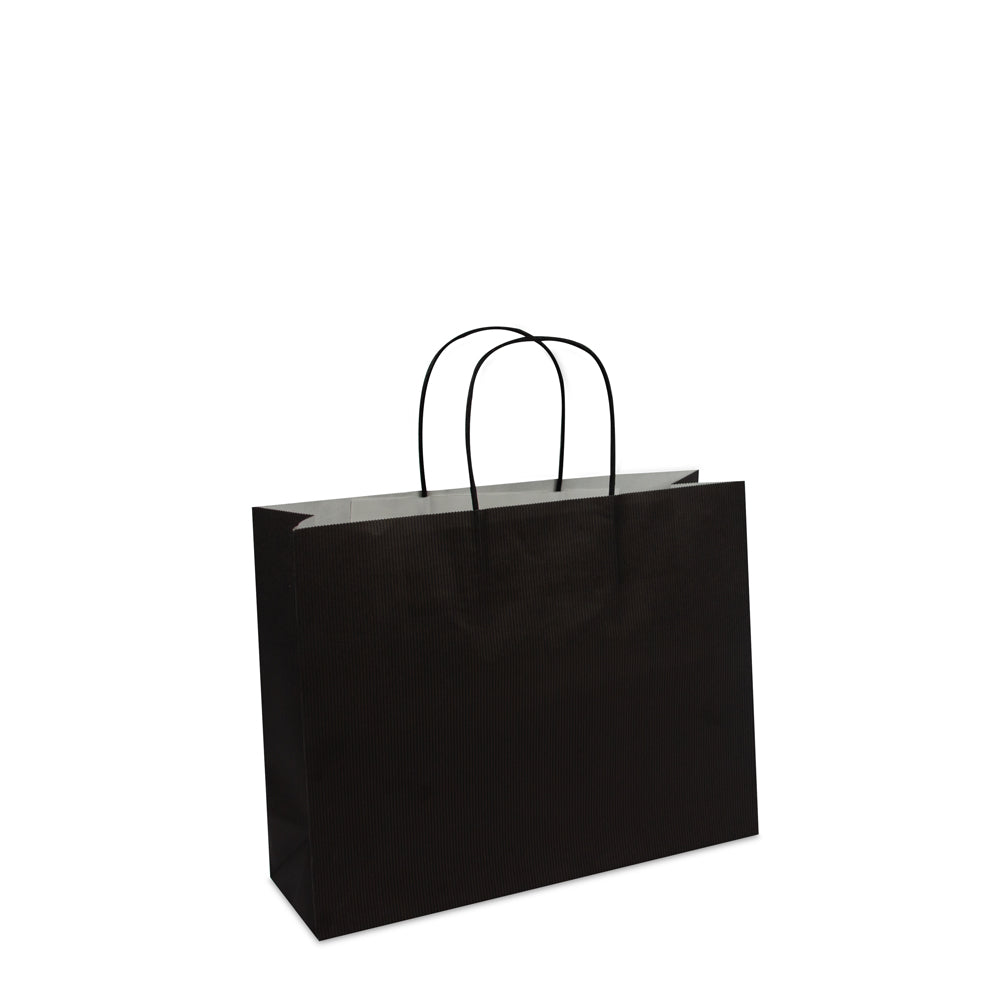 Luxe twisted papieren tas met bodemkarton