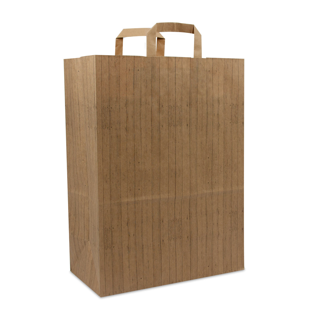 Kraft tassen FSC® Houtstructuur