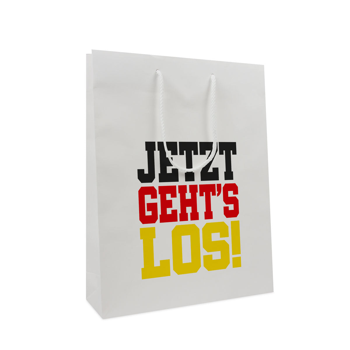 Luxe papieren tassen "Jetzt Geht's Los"