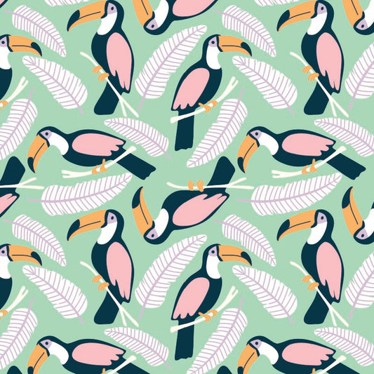 Coated inpakpapier Toekan dessin