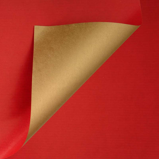 Gestreept inpakpapier Rood/goud