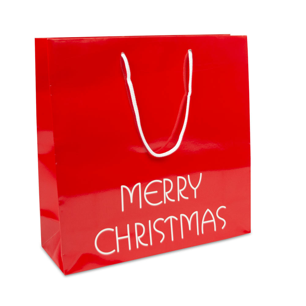 Luxe papieren kersttassen "Merry Christmas"
