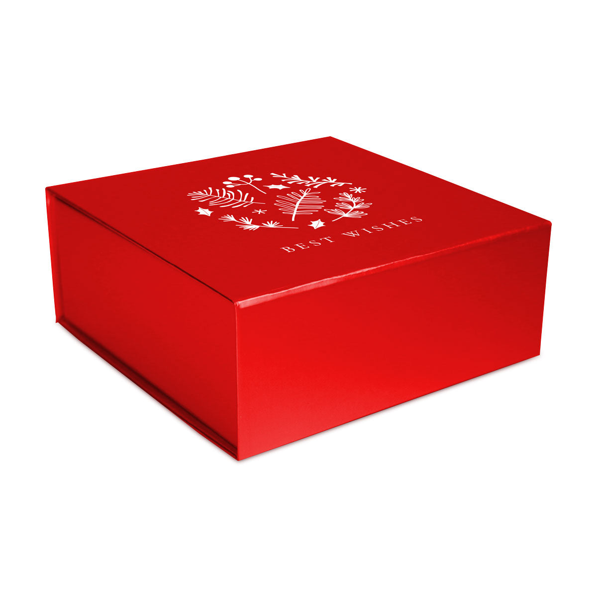 Luxe kerstmagneetdozen "Best Wishes"