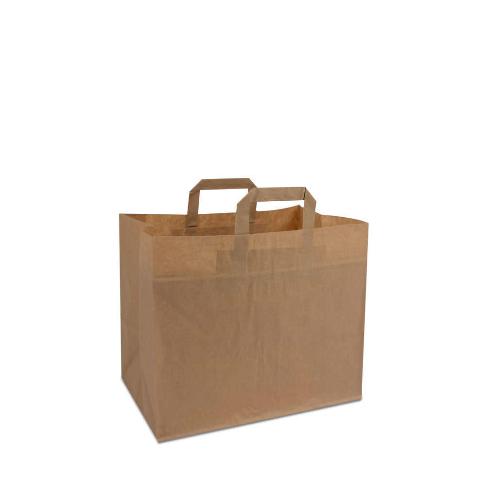 Voordeel papieren tassen met platte lussen