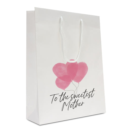 Luxe papieren Moederdag tassen "To the sweetest Mother"