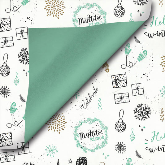 Kerst inpakpapier D90208