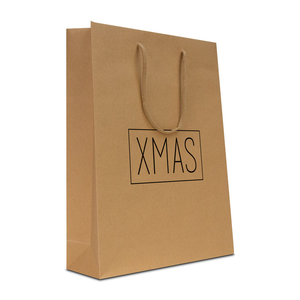 Luxe papieren kersttassen "XMAS"