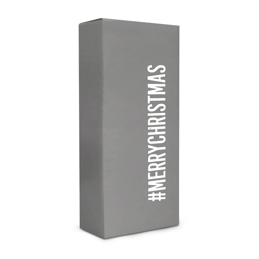 Kartonnen Kerst wijnflesdoos - #MERRYCHRISTMAS