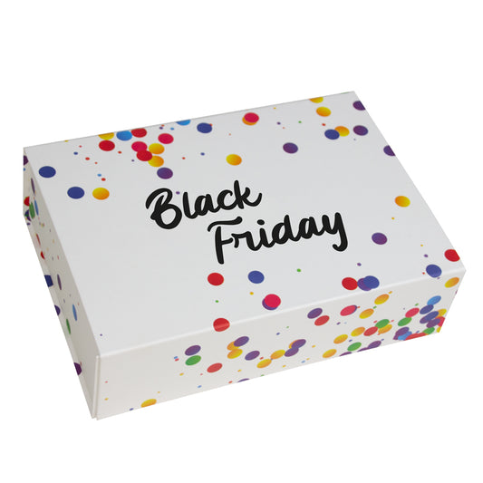 Confetti magneetdozen "Black Friday"