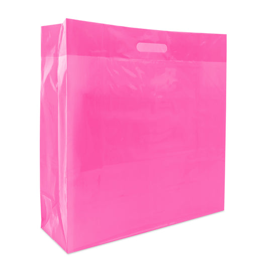 Plastic clear tassen met blokbodem helder