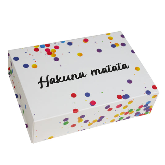 Confetti magneetdozen "Hakuna matata"