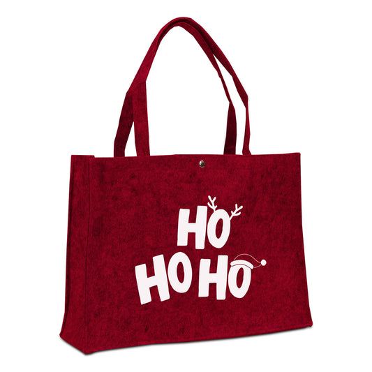 Vilten kersttassen "Ho Ho Ho"
