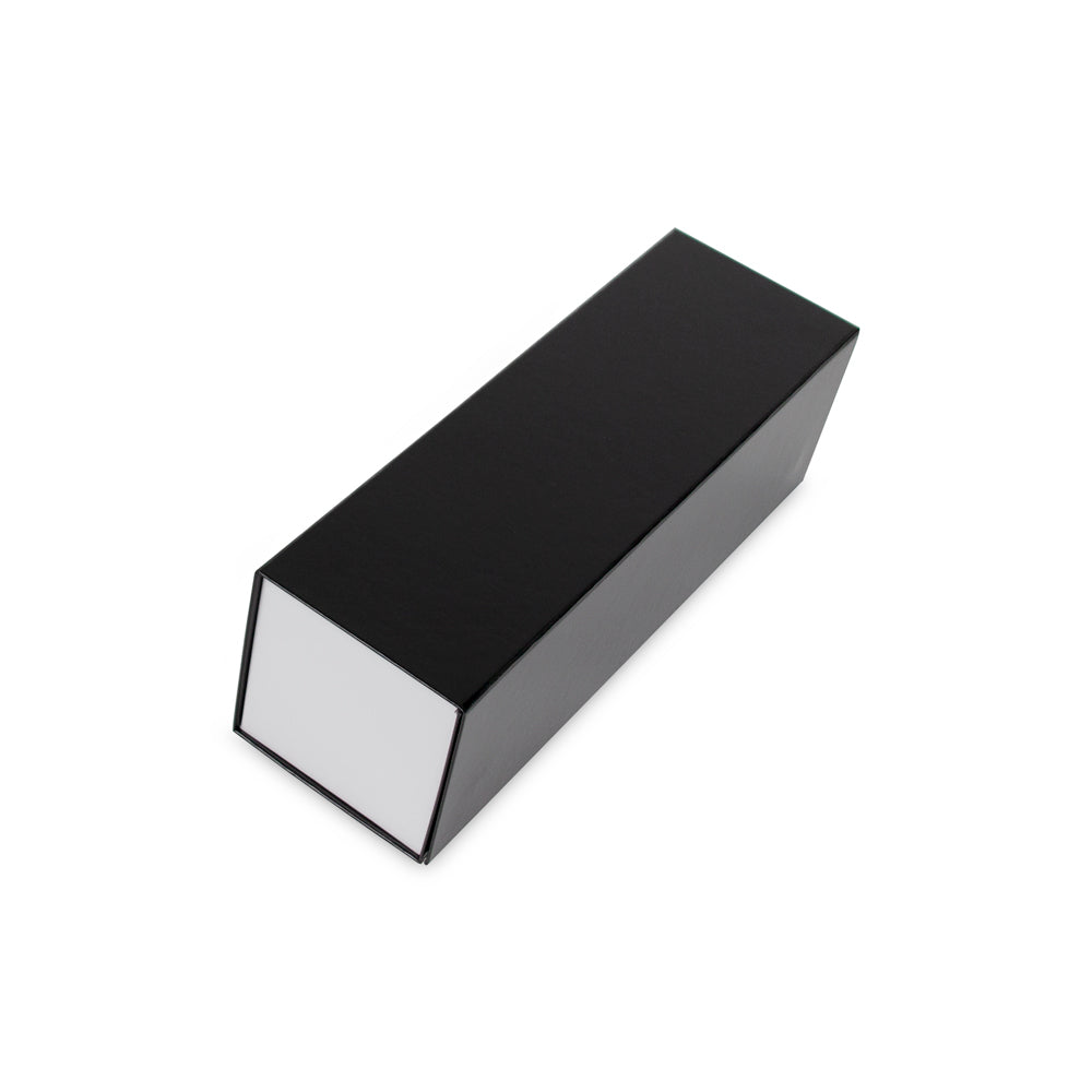 Luxe glans wijnflesdoos met magneetsluiting
