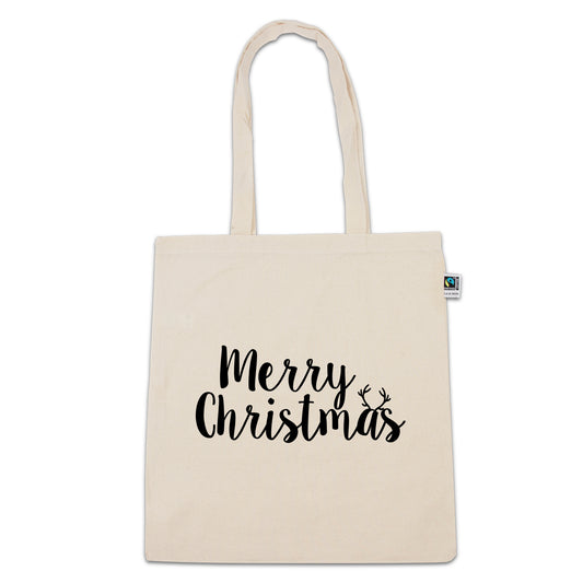 Katoenen Fairtrade® tas "Merry Christmas"