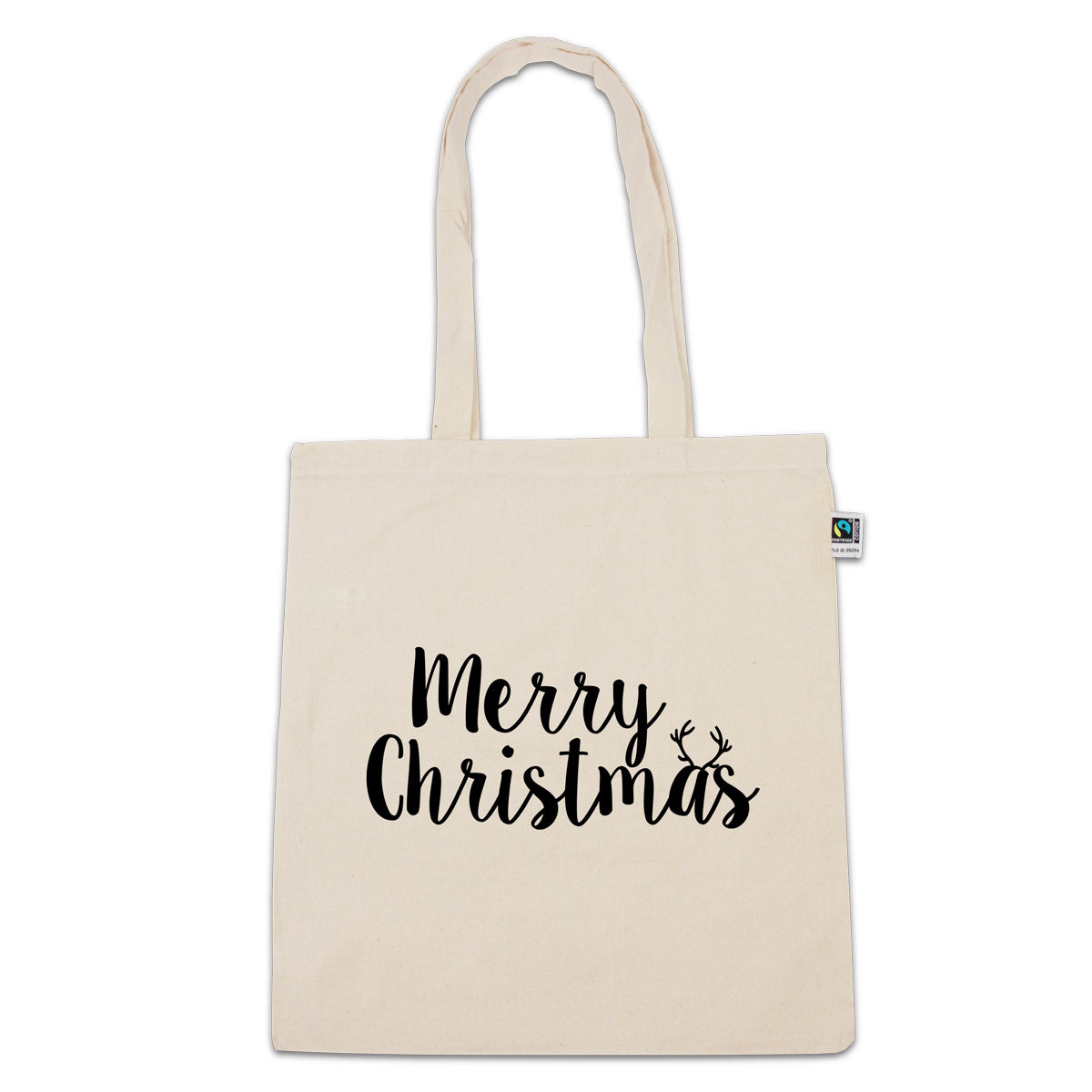 Katoenen Fairtrade® tas "Merry Christmas"