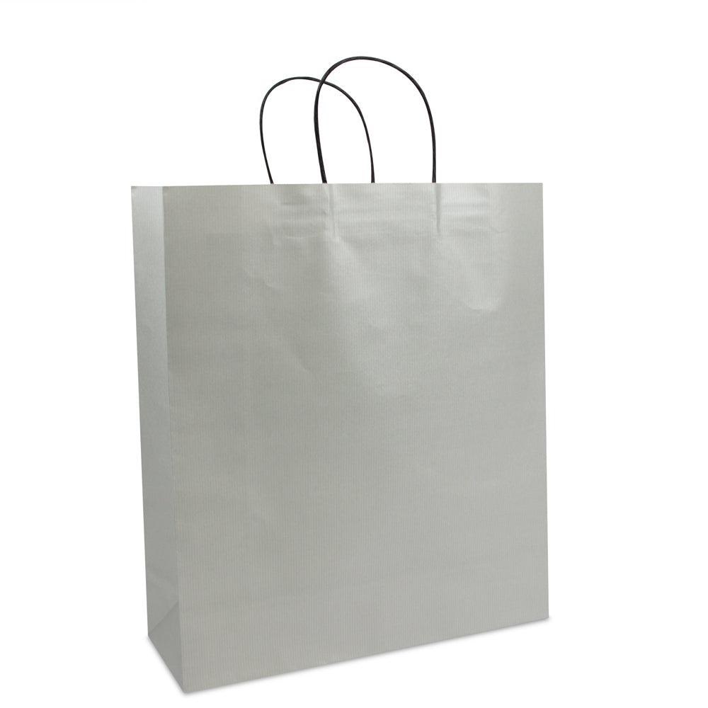 Luxe twisted papieren tas met bodemkarton