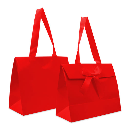 Papieren cadeautasje met strik