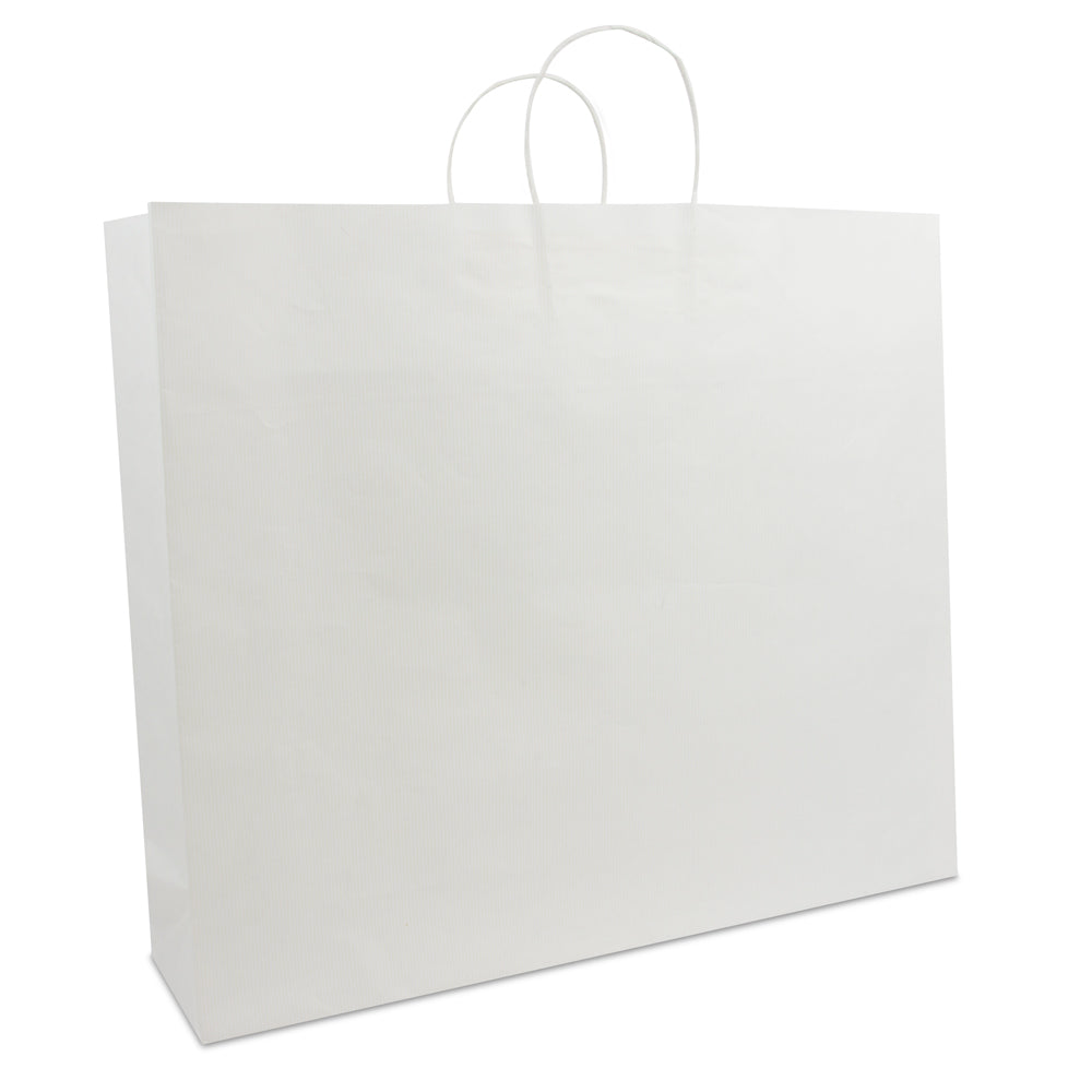 Luxe twisted papieren tas met bodemkarton